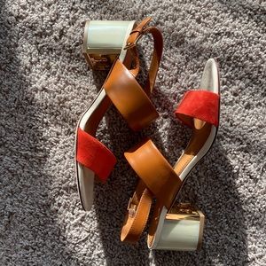 Tory Burch block heel sandal; sz 8